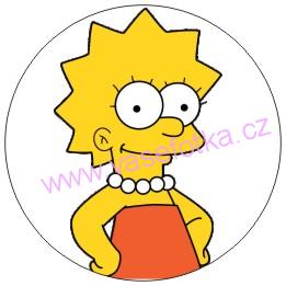 Button - placka Simpsonovi Lisa